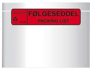 Docustick Standard paklijsthoes met bedrukking C5 225 mm x 165 mm