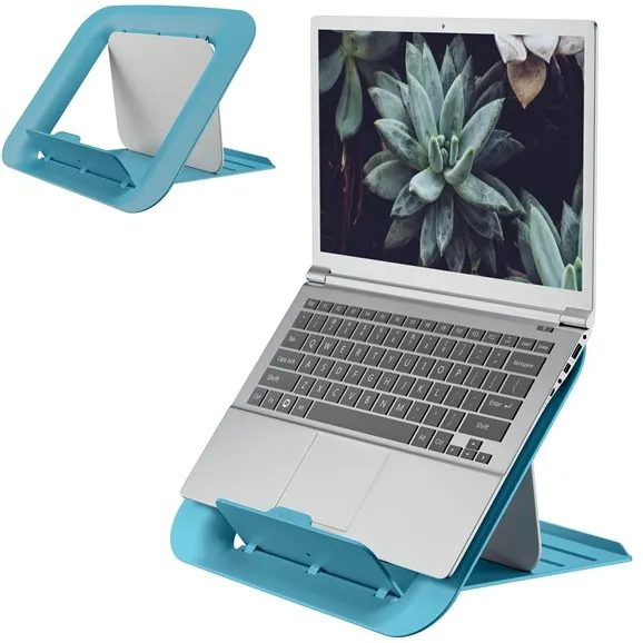 Leitz Ergo Cosy verstelbare laptopstandaard, 80% gerecycled plastic Kalm blauw