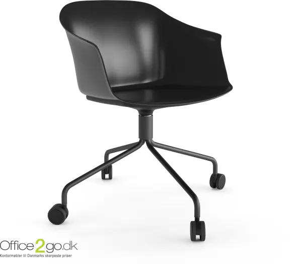 Polytone C stoel - met draaibaar frame en wielen