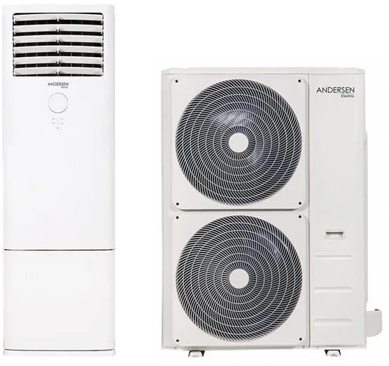 Andersen Electric Apollo 48000 lucht/lucht warmtepomp, 18,5 kW, 45–370 m², wit